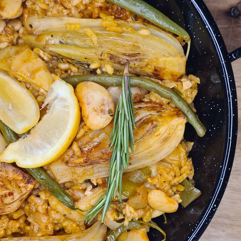 Vegetable paella